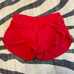 Lululemon Speed Up 4’ Short Red